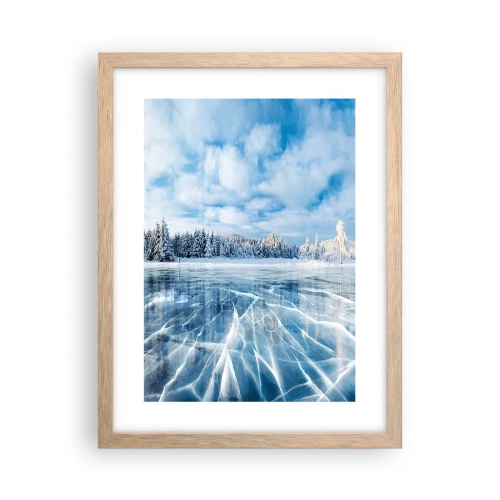 Pôster com moldura de carvalho claro - Vista deslumbrante e cristalina - 30x40 cm