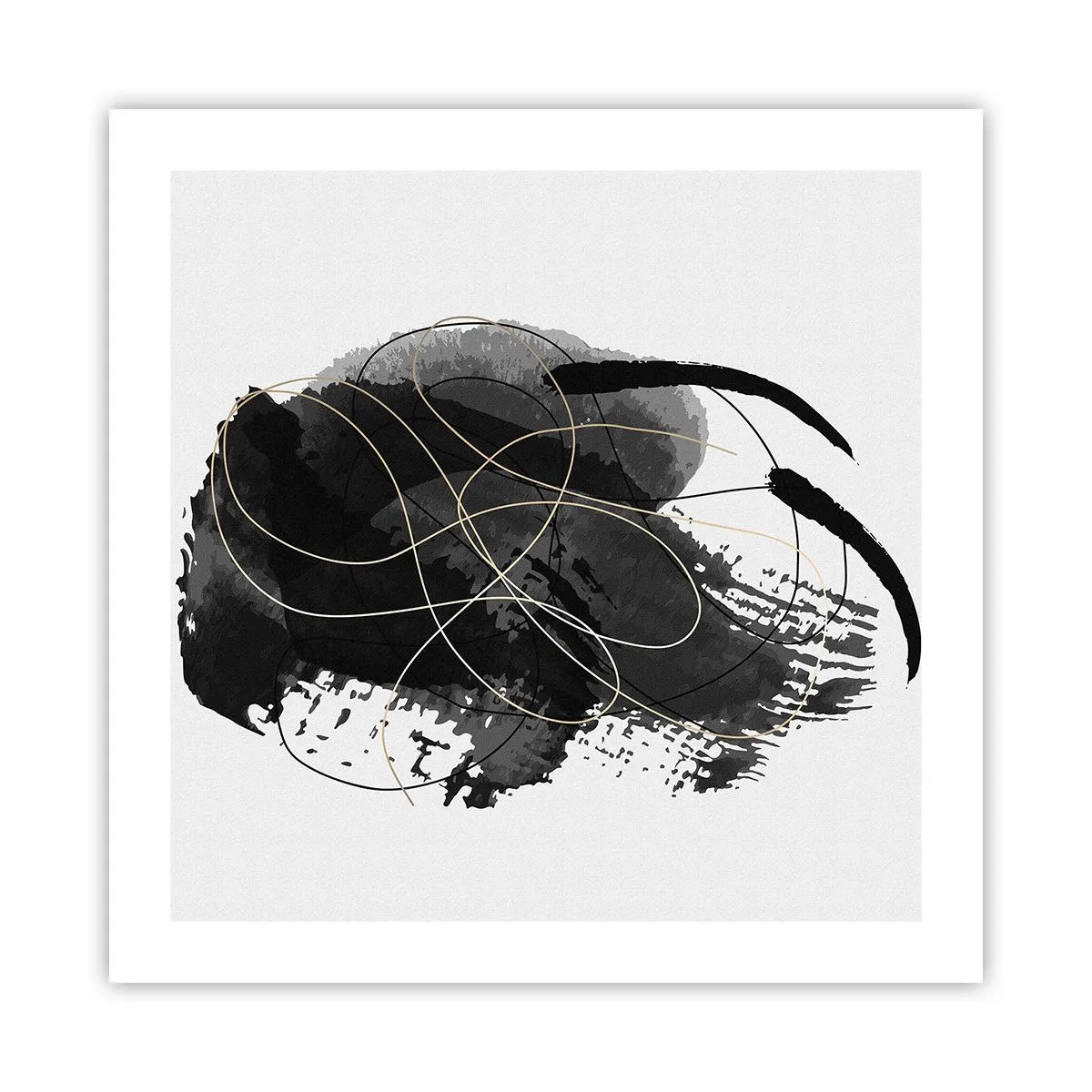 Pôster - Emergido do preto - 50x50 cm