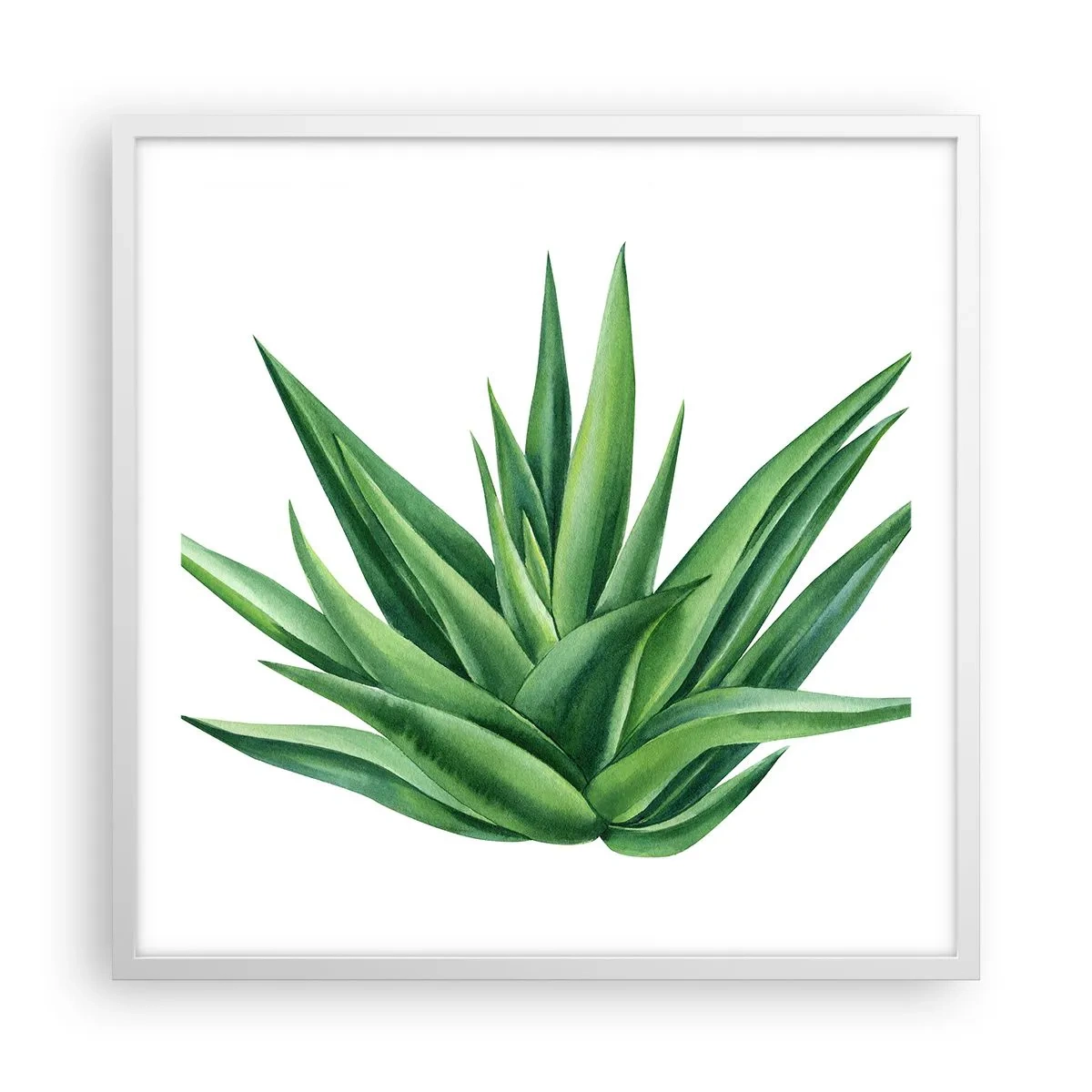 Pôster em moldura branca - Verde – força – vida - 60x60 cm