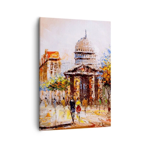 Quadro em tela - Passeio por Paris - 50x70 cm