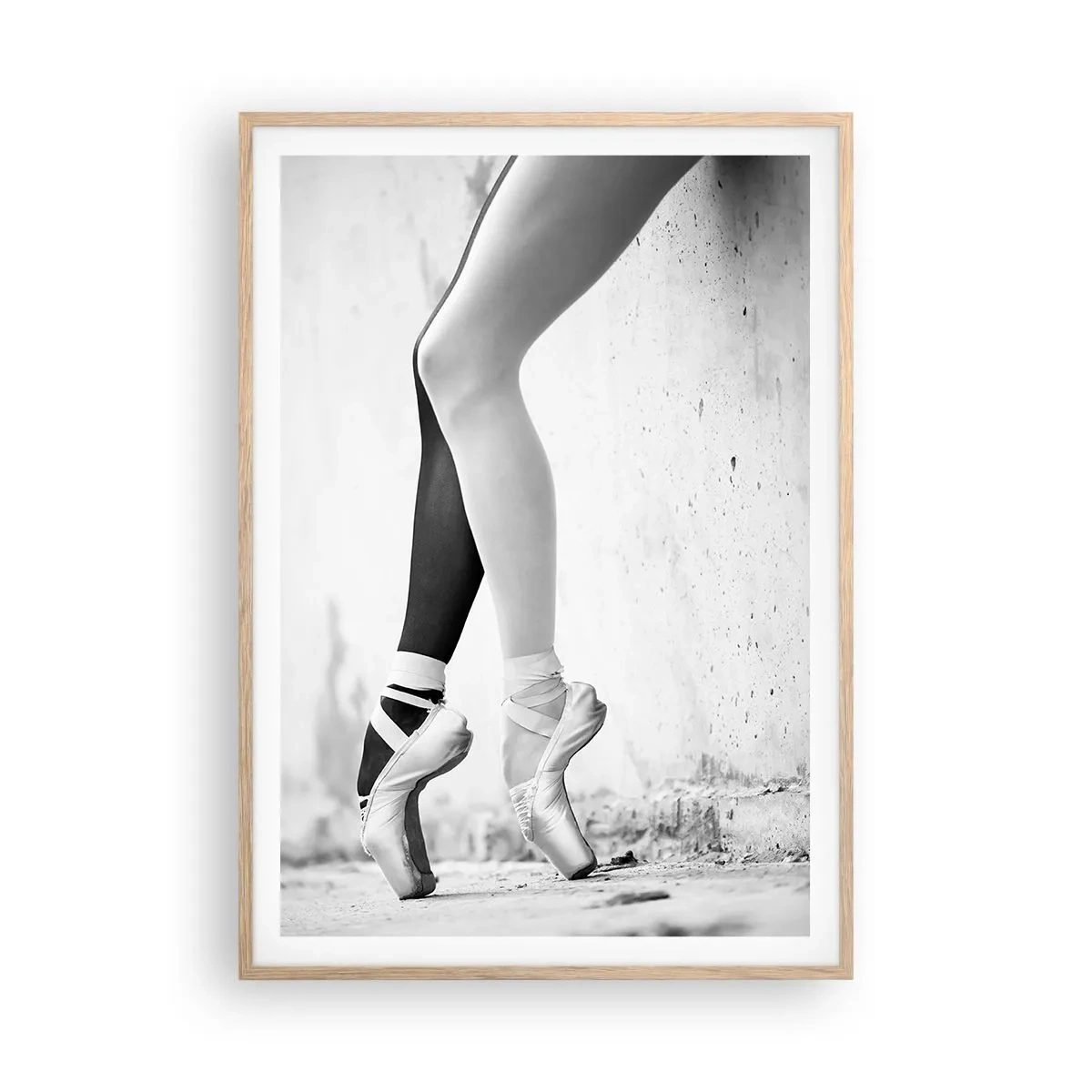 Pôster com moldura de carvalho claro - Bailarina, voilá! - 70x100 cm