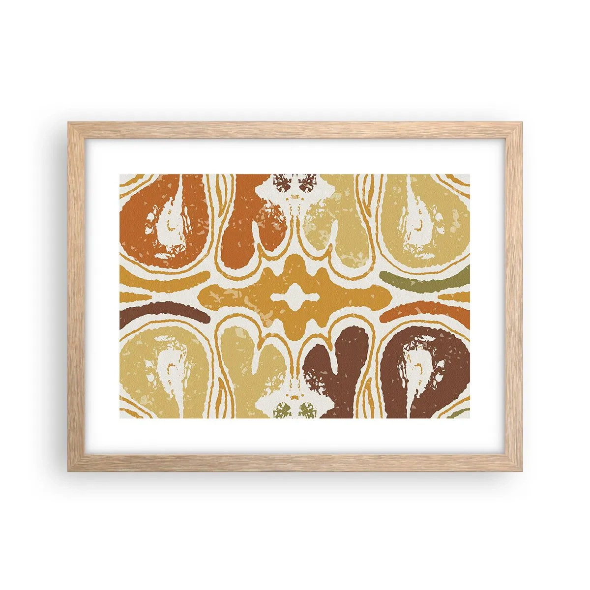 Pôster com moldura de carvalho claro - Abstração sentimental - 40x30 cm
