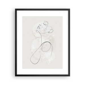 Pôster com moldura preta - O espiral de beleza - 40x50 cm