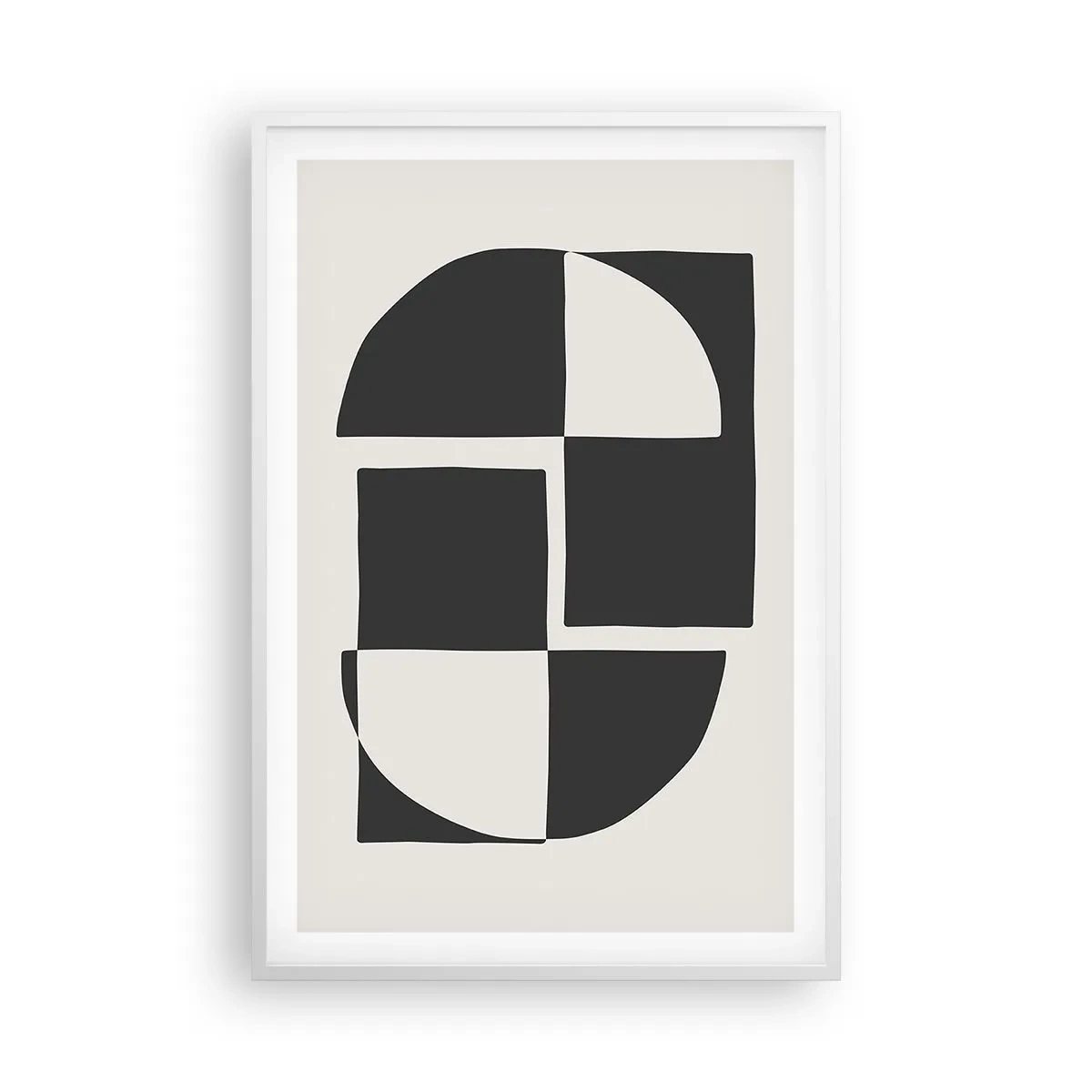 Pôster em moldura branca - Antítese – síntese - 61x91 cm