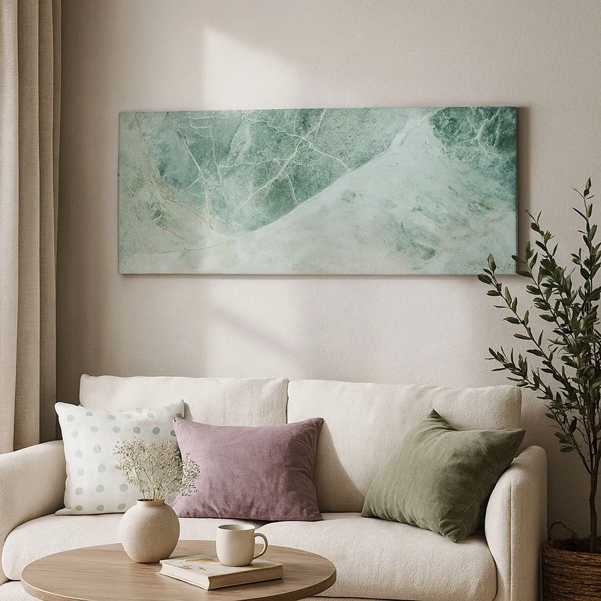 Quadro em tela - A nobre frieza da pedra - 100x40 cm