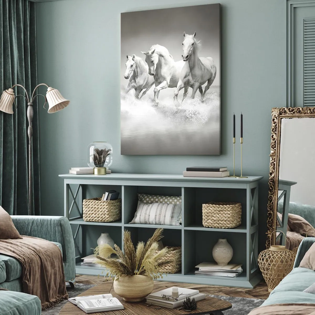 Quadro em tela - Loucura branca - 50x70 cm