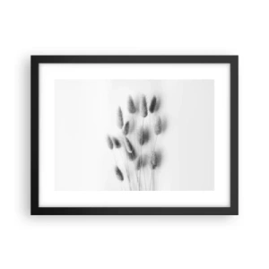 Pôster com moldura preta - Grama fofa - 40x30 cm