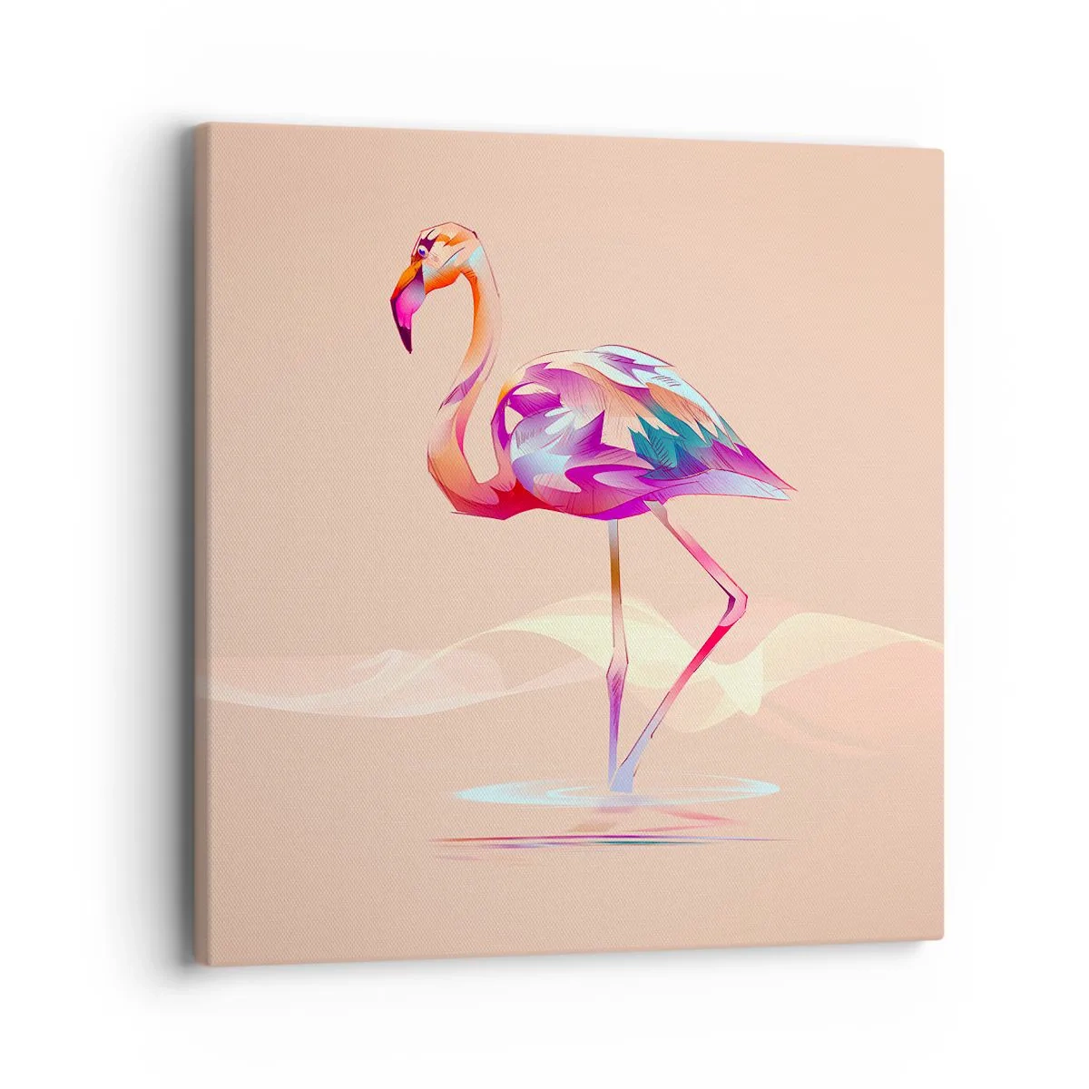 Quadro em tela - A ave das boas emoções - 40x40 cm