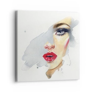 Quadro em tela - Reflexão numa gota de água - 40x40 cm