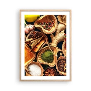 Pôster com moldura de carvalho claro - Leve o que quiser - 50x70 cm