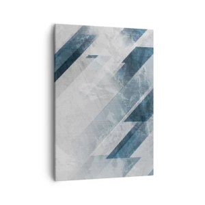 Quadro em tela - Arte espacial – movimento cinzento - 50x70 cm