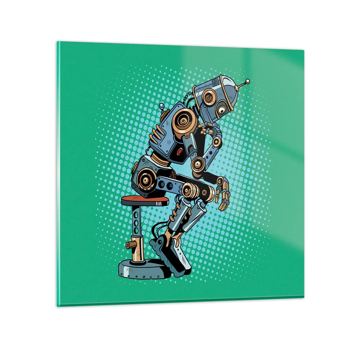 Quadro em vidro - Sobre a essência do ser - 70x70 cm