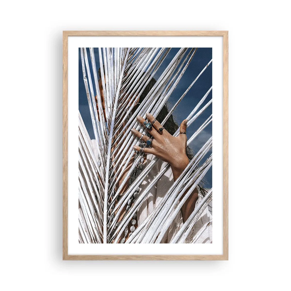 Pôster com moldura de carvalho claro - A xamã - 50x70 cm