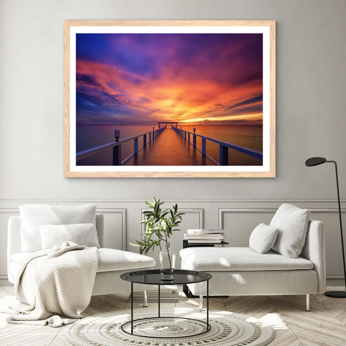 Pôster com moldura de carvalho claro - Sem fim - 91x61 cm