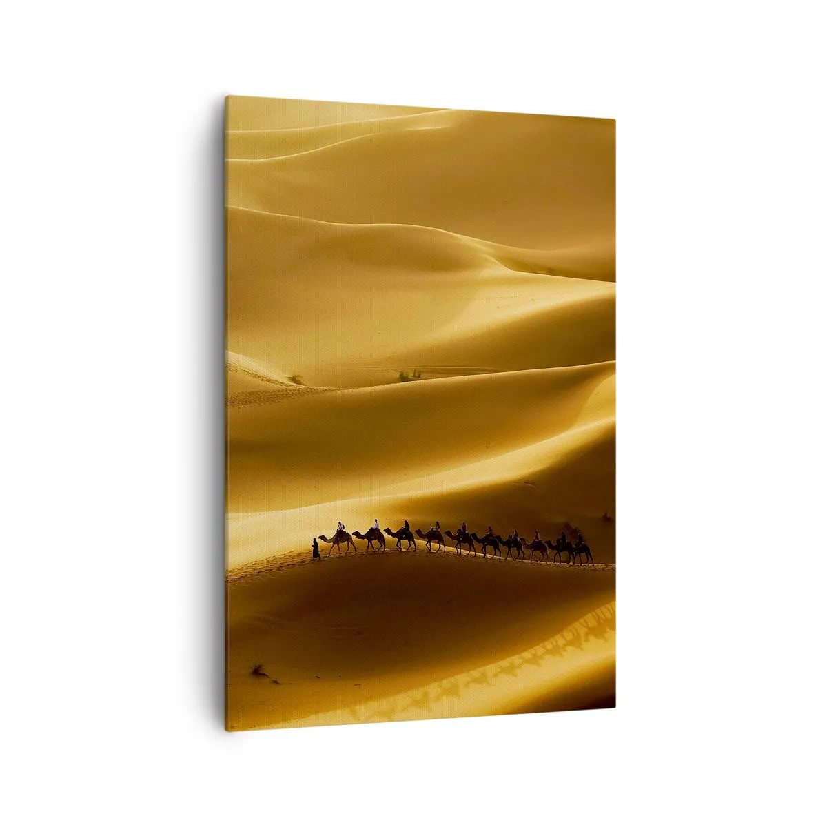 Quadro em tela - Caravana nas ondas do deserto - 70x100 cm