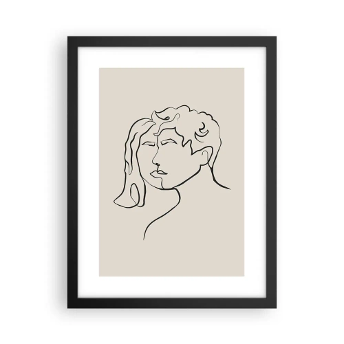 Pôster com moldura preta - E fornou-se a união - 30x40 cm