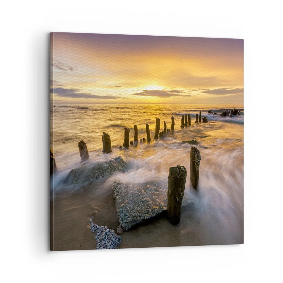 Quadro em tela - A beleza crua do Mar Báltico - 60x60 cm