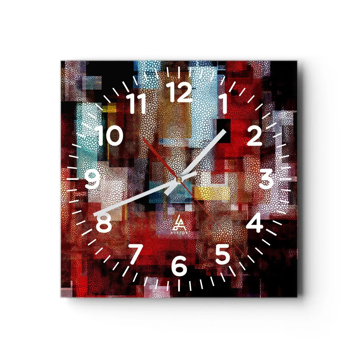 Relógio de parede - Relógio em vidro - Uma grande confusão - 40x40 cm