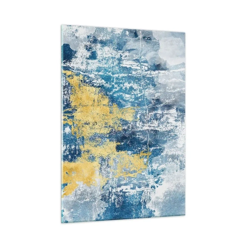 Quadro em vidro - Abstração cheia de clima - 50x70 cm