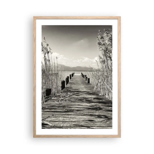 Pôster com moldura de carvalho claro - No silêncio da relva - 50x70 cm