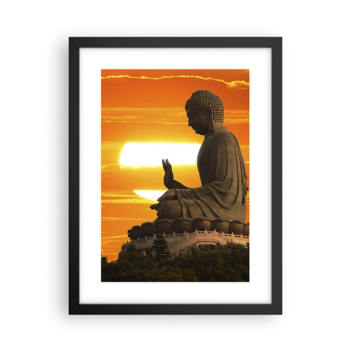 Pôster com moldura preta - Sem medo do mundo - 30x40 cm