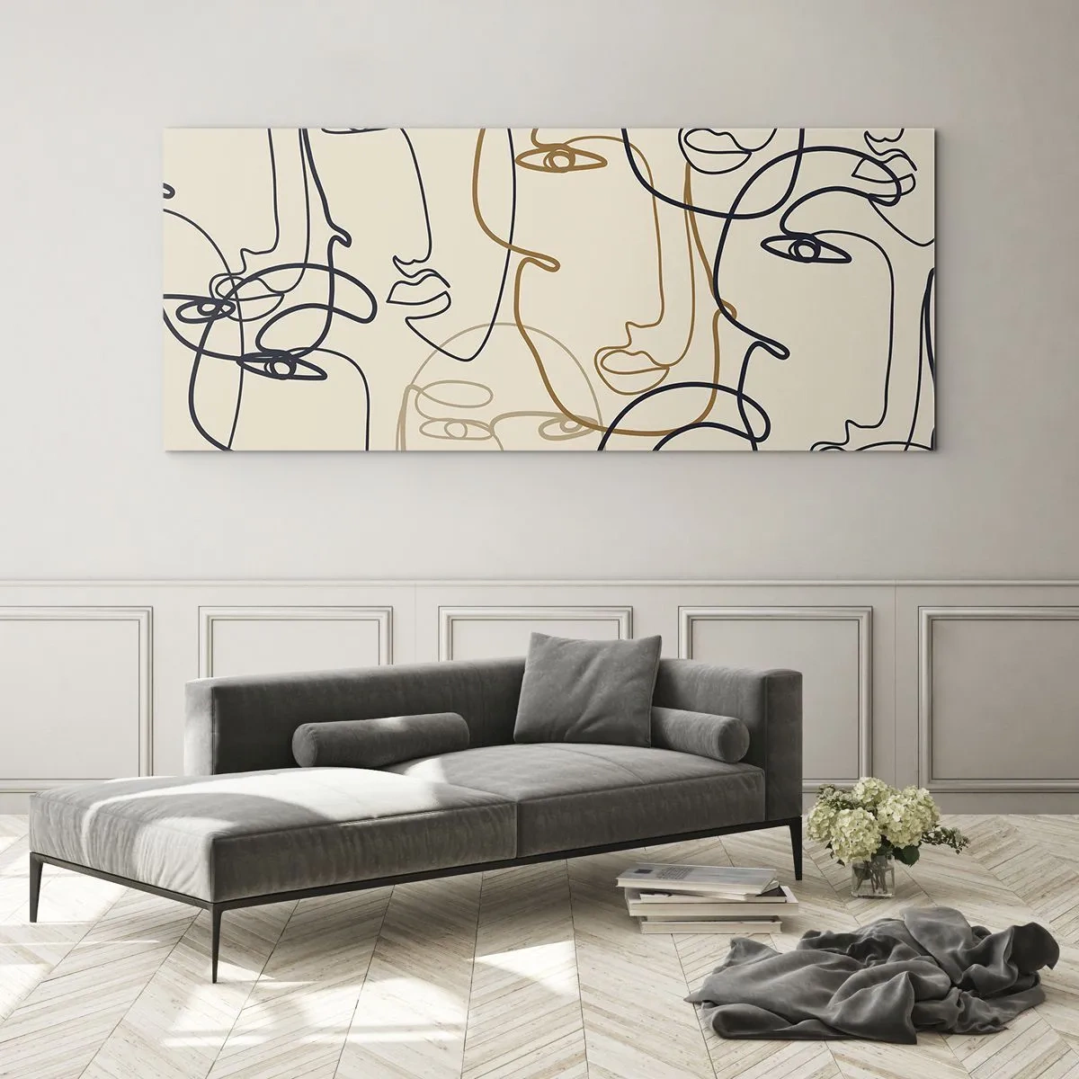 Quadro em vidro - Retrato multiplicado - 120x50 cm