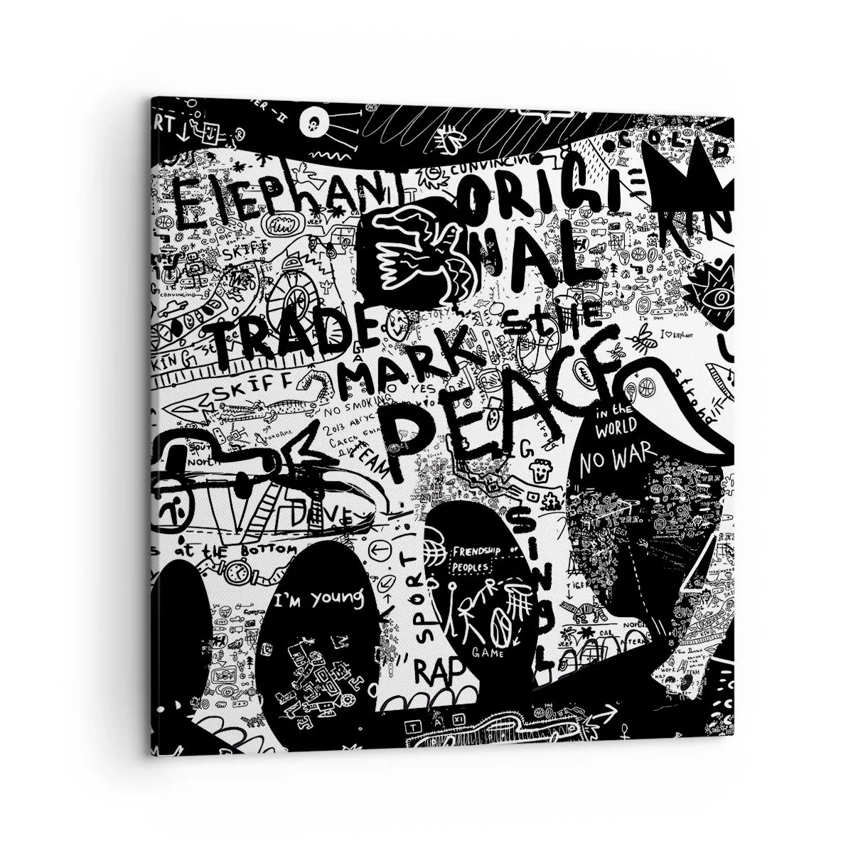 Quadro em tela - O rico mundo das ruas - 50x50 cm