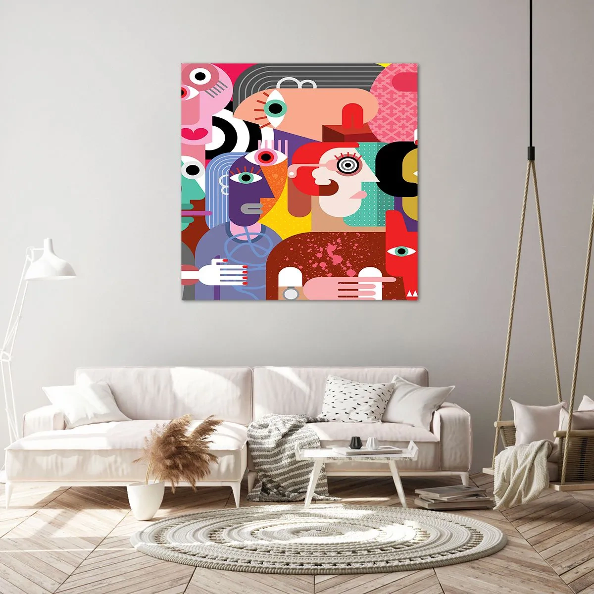 Quadro em tela - Viemos da parte do Sr. Picasso - 70x70 cm