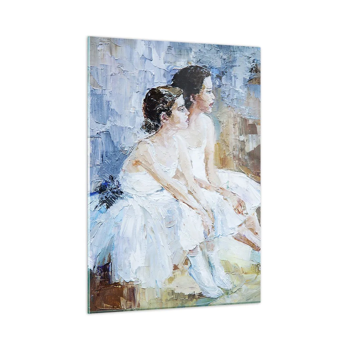 Quadro em vidro - O descanso dos jovens cisnes - 50x70 cm