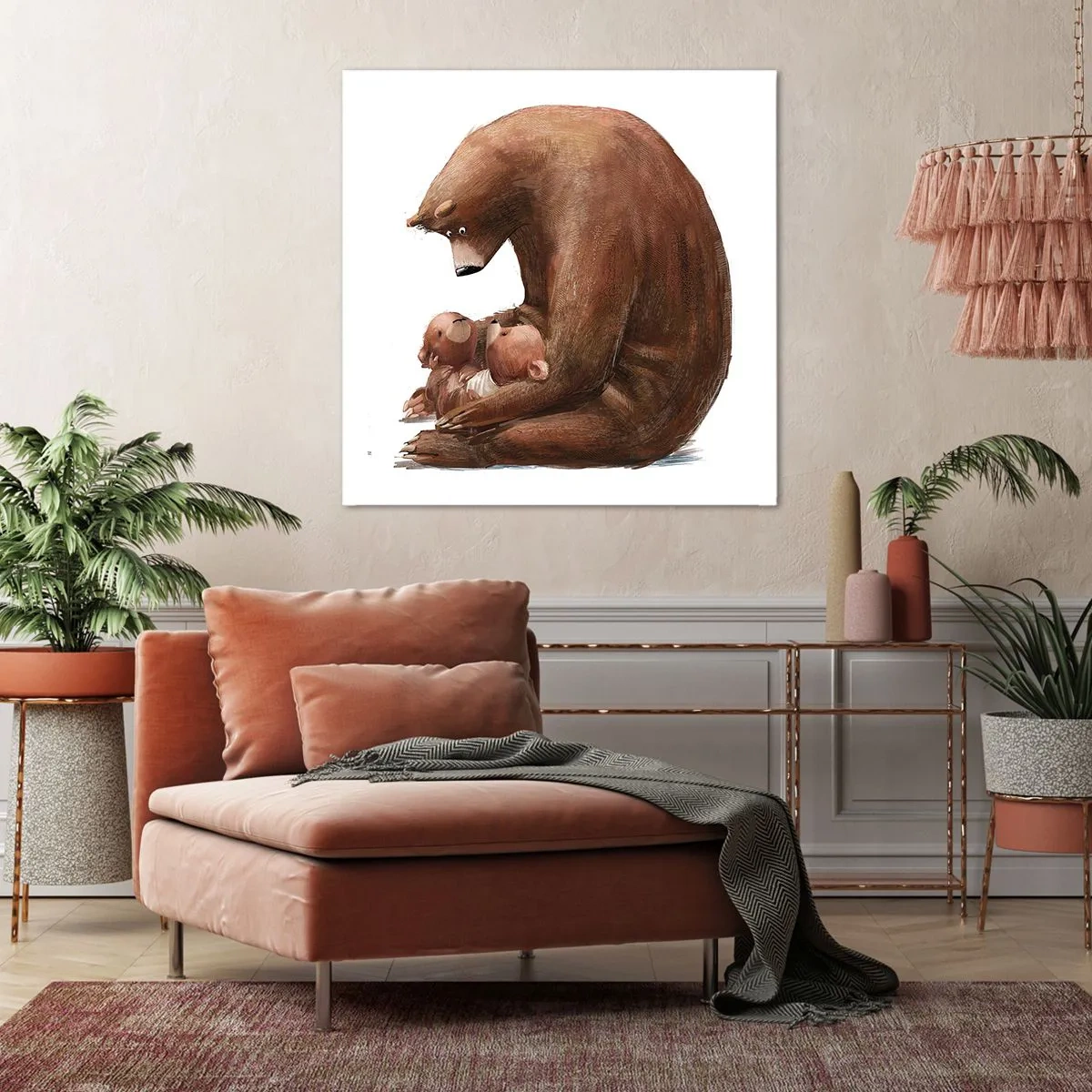 Quadro em tela - Doces sonhos, crianças - 70x70 cm