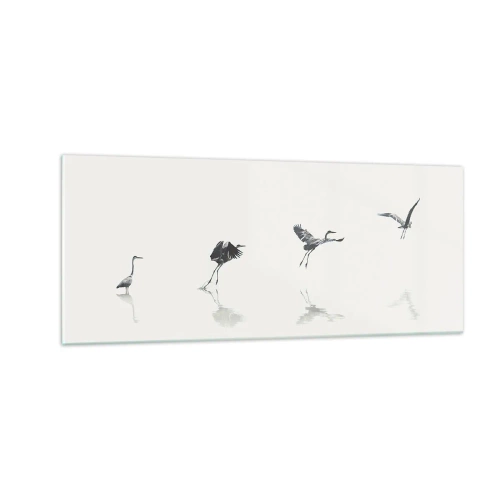 Quadro em vidro - Quatro passos simples - 100x40 cm