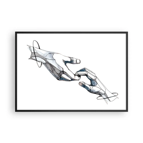 Pôster com moldura preta - Um bom gesto - 100x70 cm