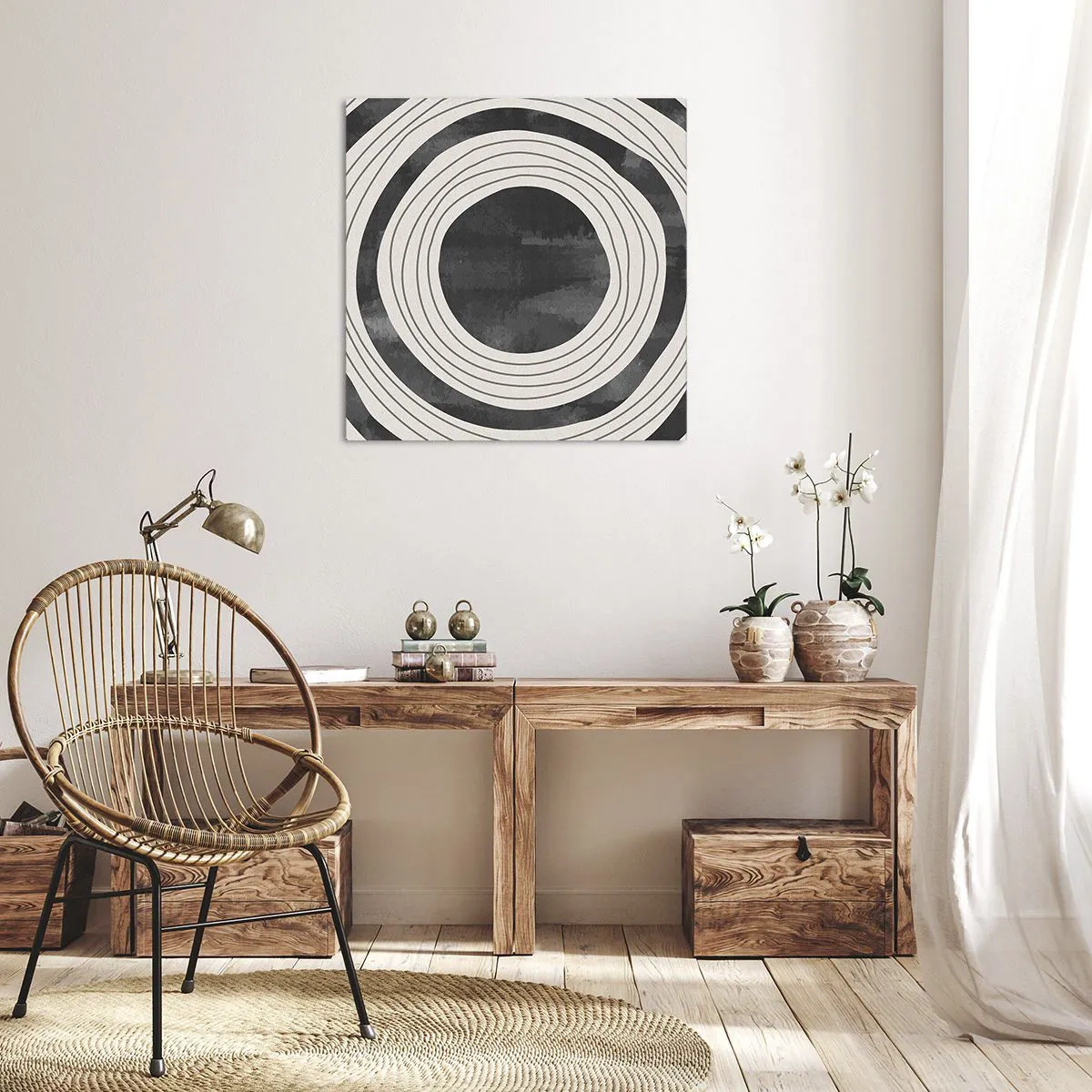 Quadro em tela - Direito ao ponto - 60x60 cm