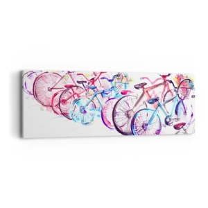 Quadro em tela - Reunião do Clube Antimoto  - 90x30 cm