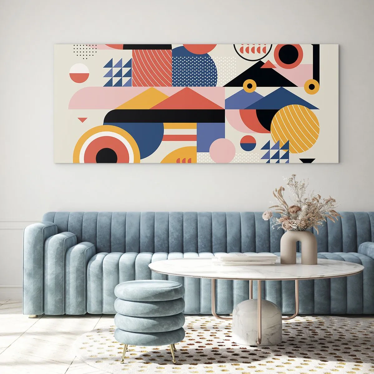 Quadro em vidro - Composição: brincar - 140x50 cm