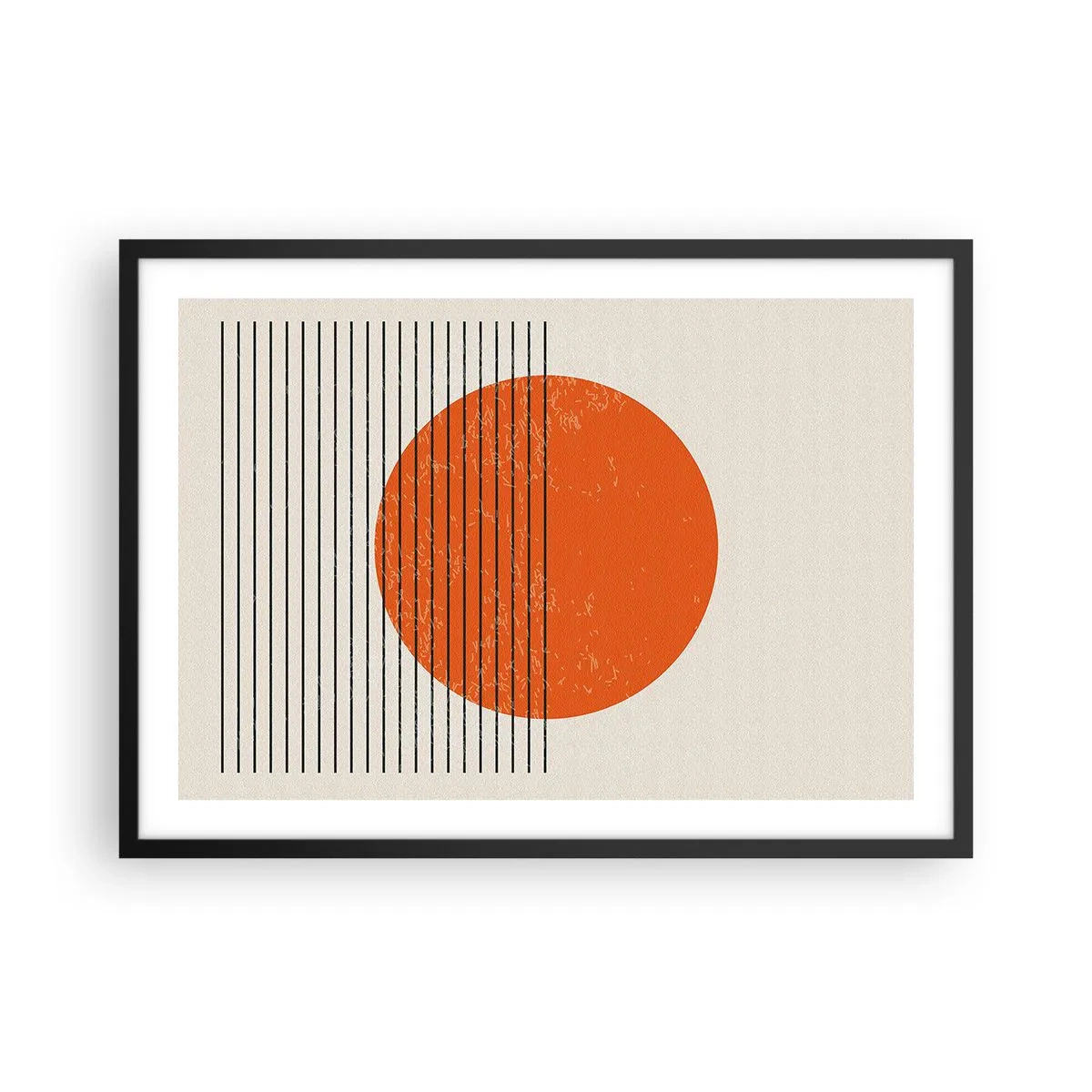 Pôster com moldura preta - Sempre sol - 70x50 cm