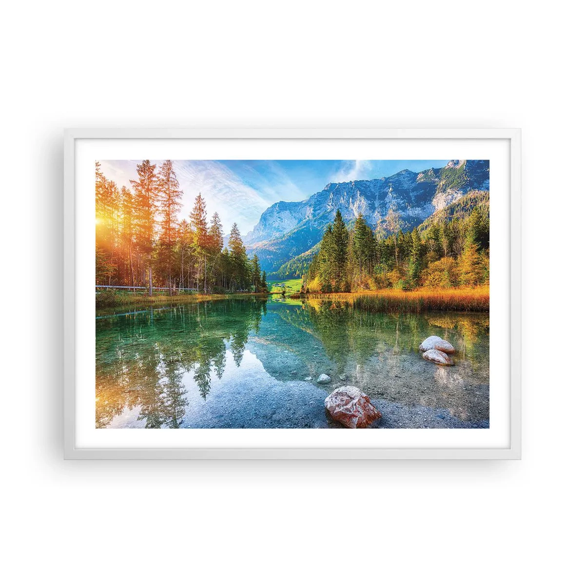 Pôster em moldura branca - A suavidade do outono - 70x50 cm