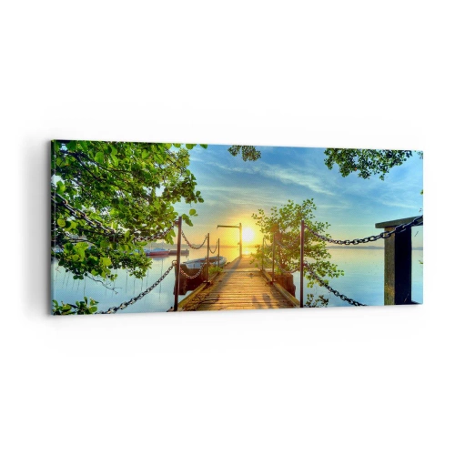 Quadro em tela - Oeste sobre a água - 100x40 cm