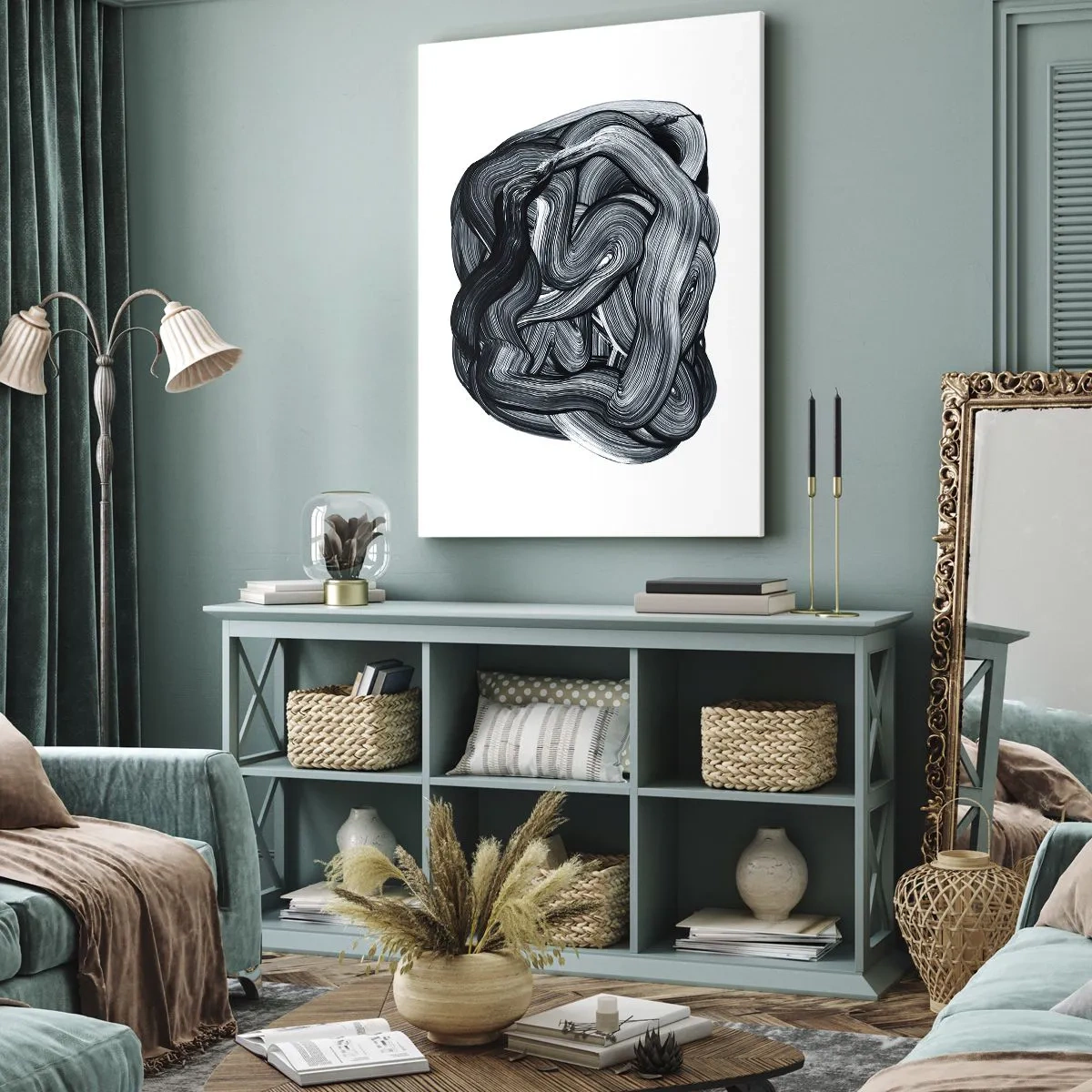 Quadro em tela - Não é assim tão simples - 55x100 cm