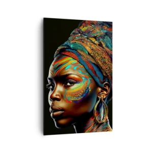 Quadro em tela - Rainha africana - 80x120 cm
