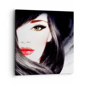 Quadro em tela - Olhar de safira - 40x40 cm