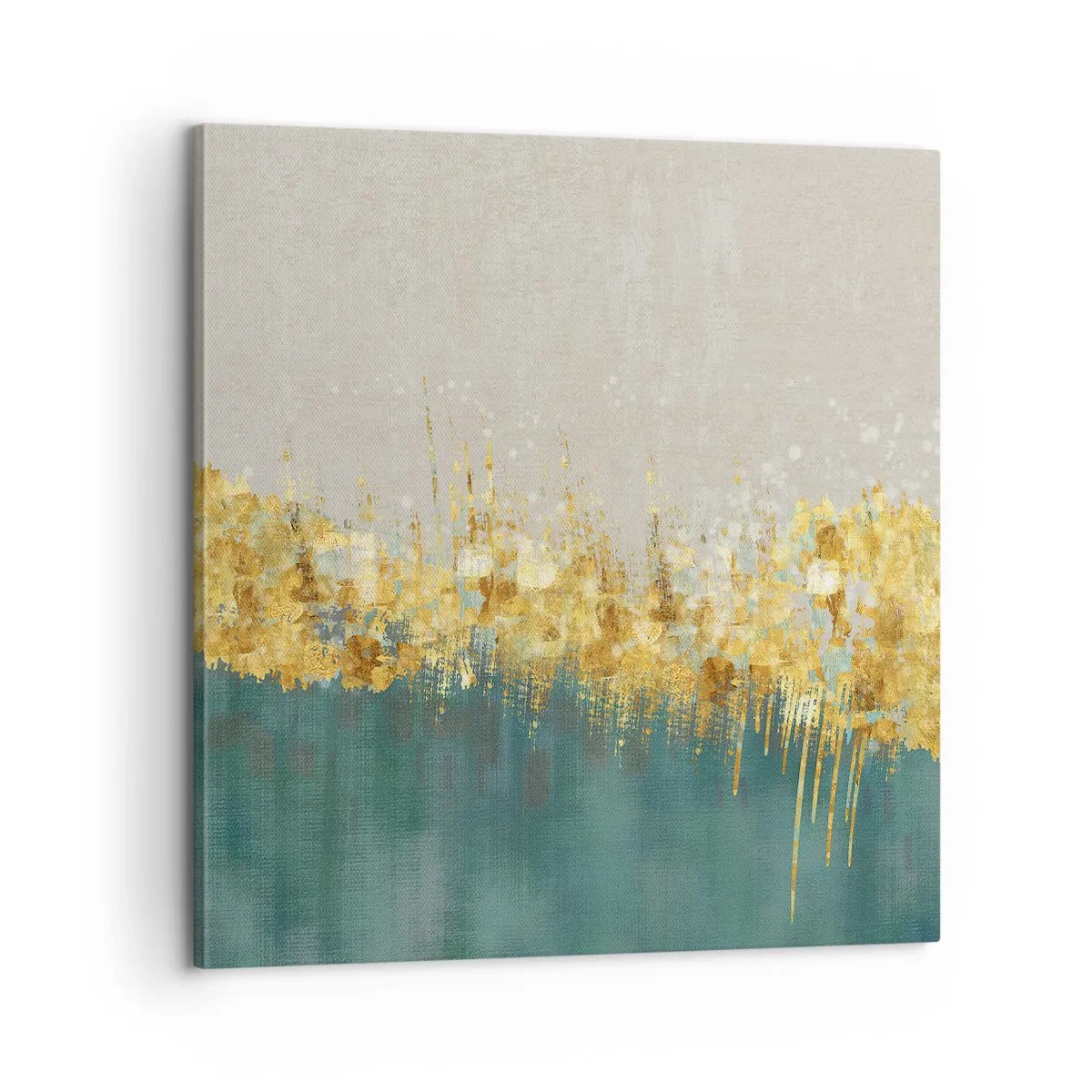 Quadro em tela - A fronteira dourada - 60x60 cm