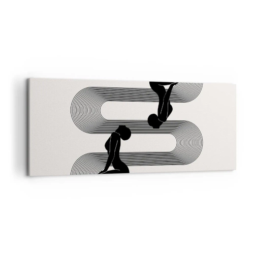 Quadro em tela - Simetria sensual - 120x50 cm