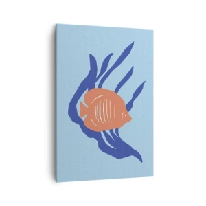 Quadro em tela - Habitante das águas de coral - 70x100 cm