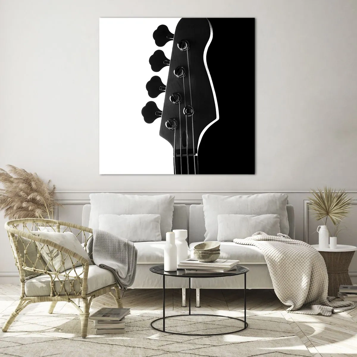 Quadro em vidro - Silêncio rochoso - 50x50 cm