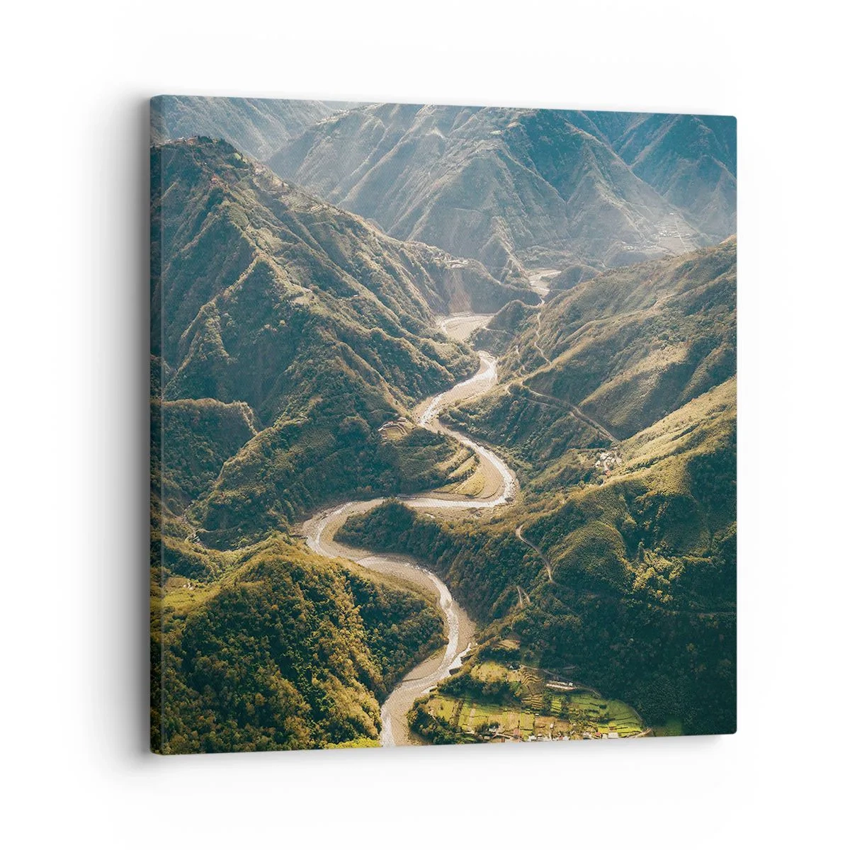 Quadro em tela - Direto do coração das montanhas - 30x30 cm