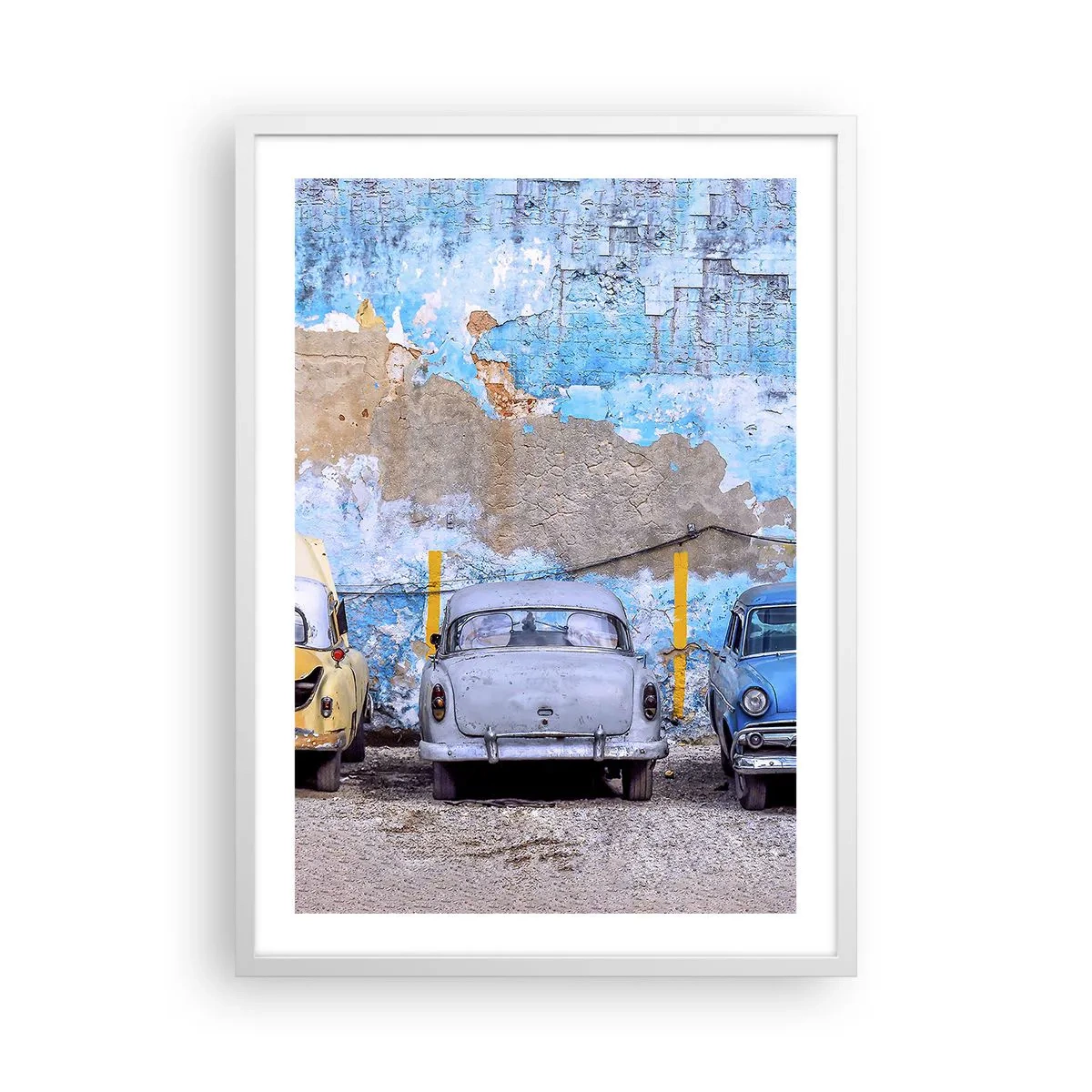 Pôster em moldura branca - Encontro de Veteranos - 50x70 cm