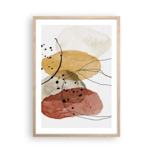 Pôster com moldura de carvalho claro - Como o ar leve e transparente - 50x70 cm