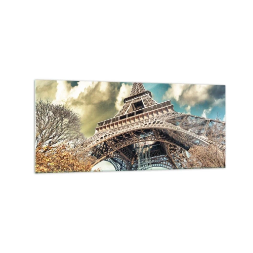 Quadro em vidro - E no outono em Paris... - 120x50 cm