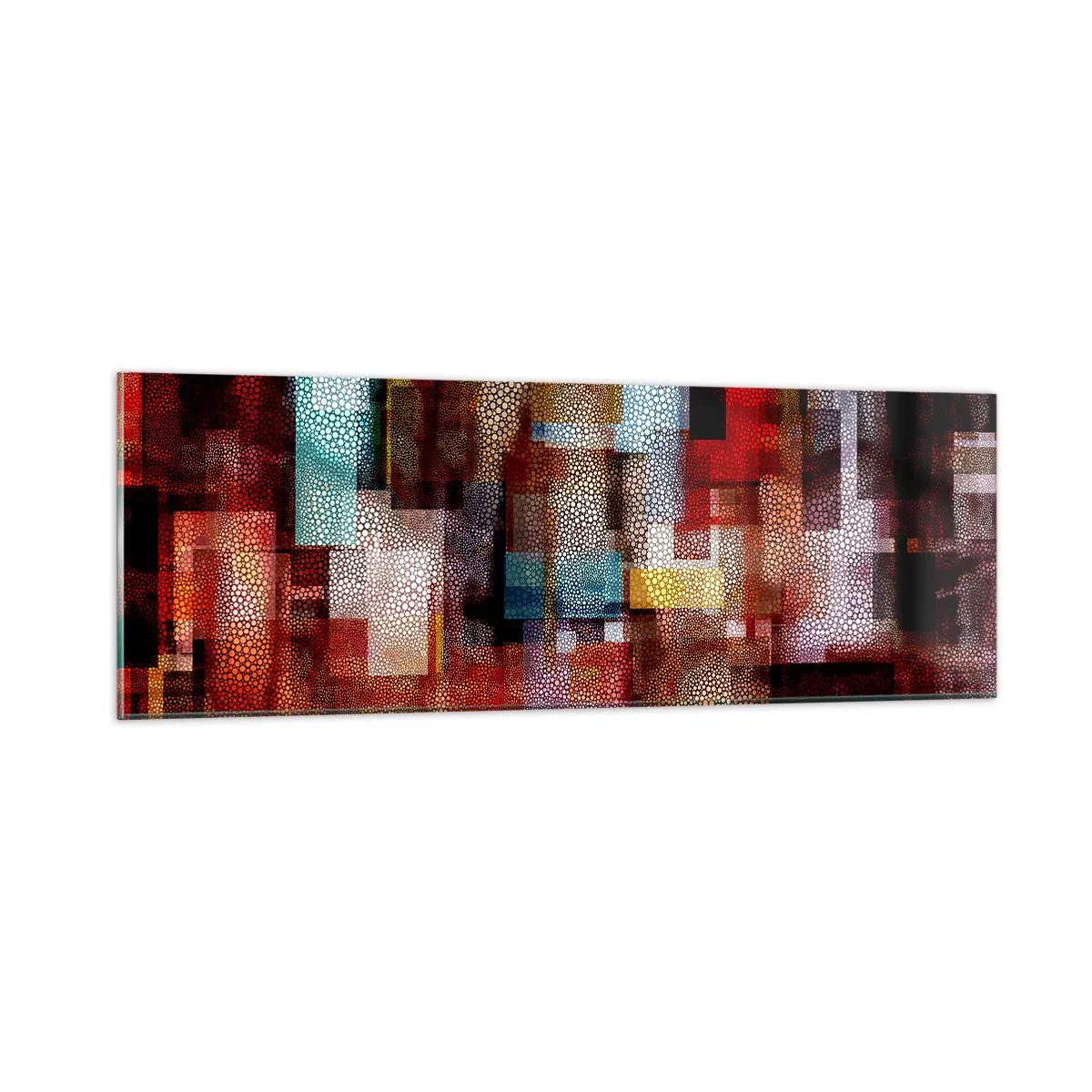 Quadro em vidro - Uma grande confusão - 90x30 cm